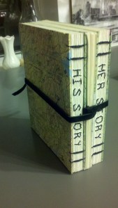 Coptic stitch hand bound jounral by Jessica Boctor of PhantomBlondeBooks